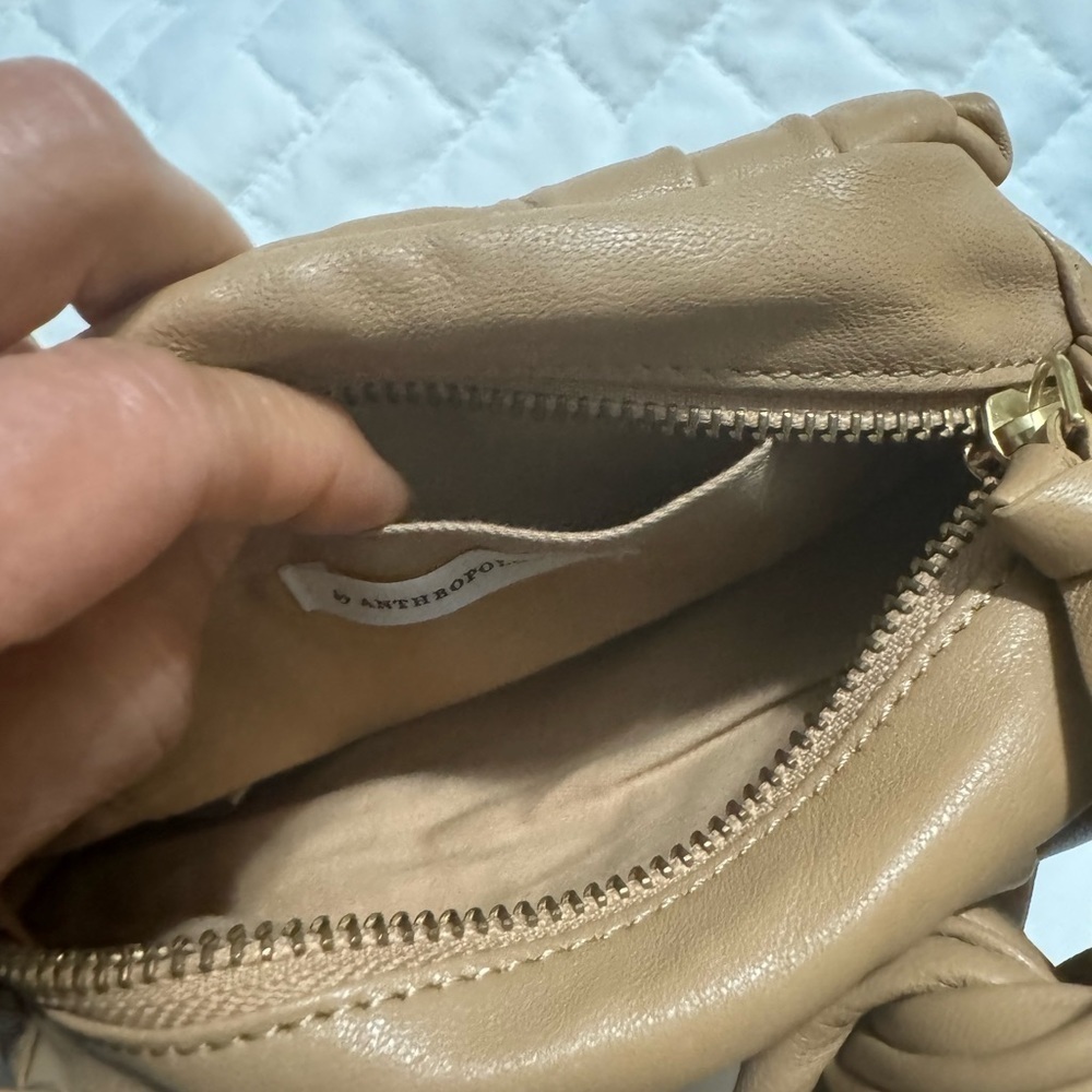 New - Anthropologie cute mini leather handle bag - Picture 3 of 4